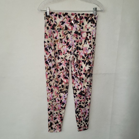 Ideology Womens Small High Waisted Animal Print Yoga Leggings Pockets Pink - Picture 5 of 12